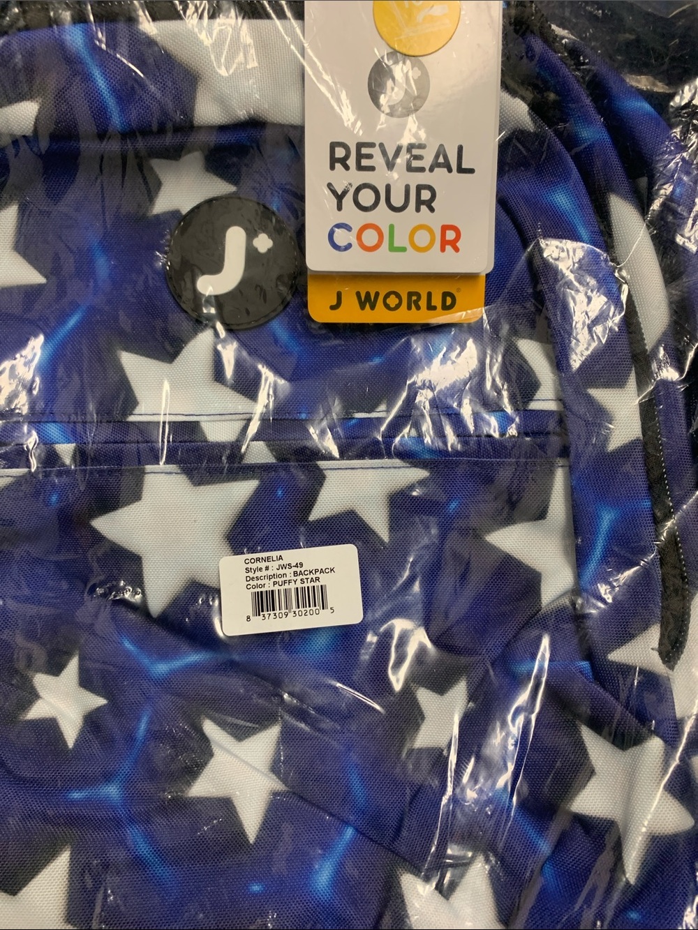 J World “Puffy Stars”Backpack